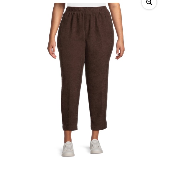 Just My Size Dark Brown Corduroy Pull On 2 Pocket Pants 2X (18W-20W) NEW - Picture 3 of 10